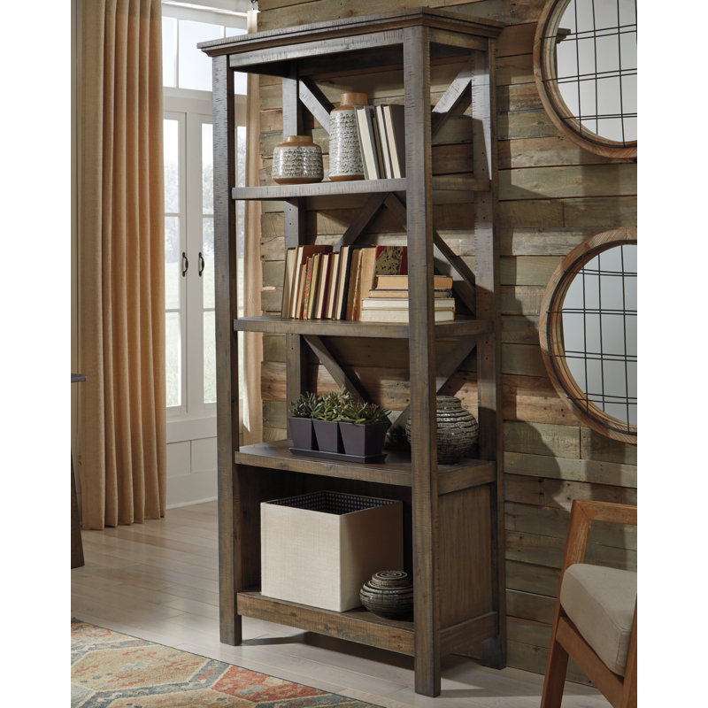 Gracie Oaks Benas 75'' H x 34'' W Etagere Bookcase & Reviews Wayfair